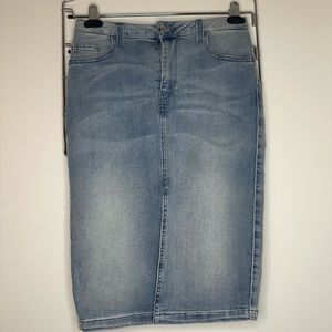 United Colours of Benetton jean skirt light blue